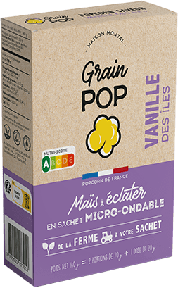 Boite popcorn vanille