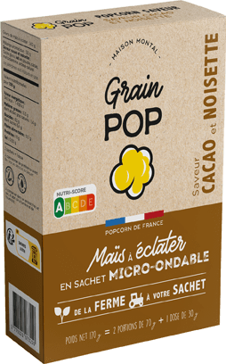 Boite popcorn cacao