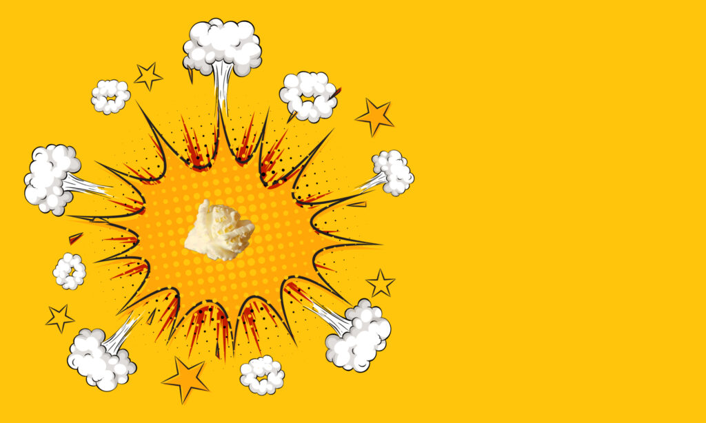 Explosion du pop corn